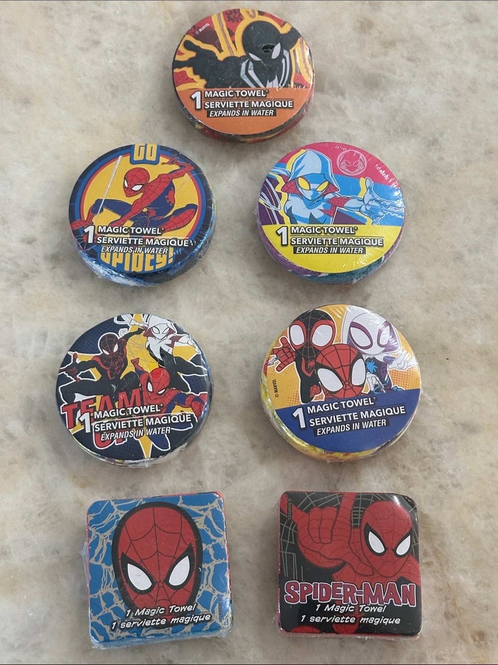 Spiderman Magic Towel Pack — Red, Blue, Yellow